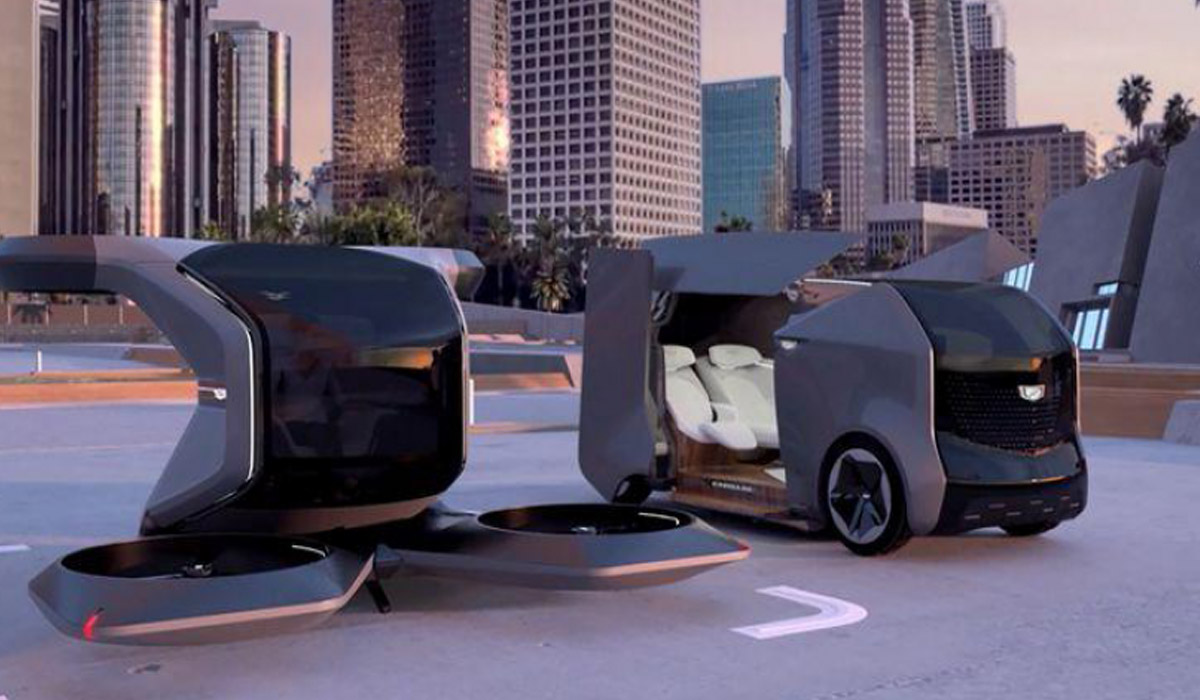 Look up in the sky  its a flying Cadillac GM unveils futuristic vehicle